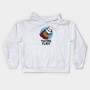 Thyme Flies Cute Herb Pun Kids Hoodie